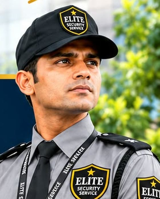 Illustration of an Elite Security Service guard in uniform